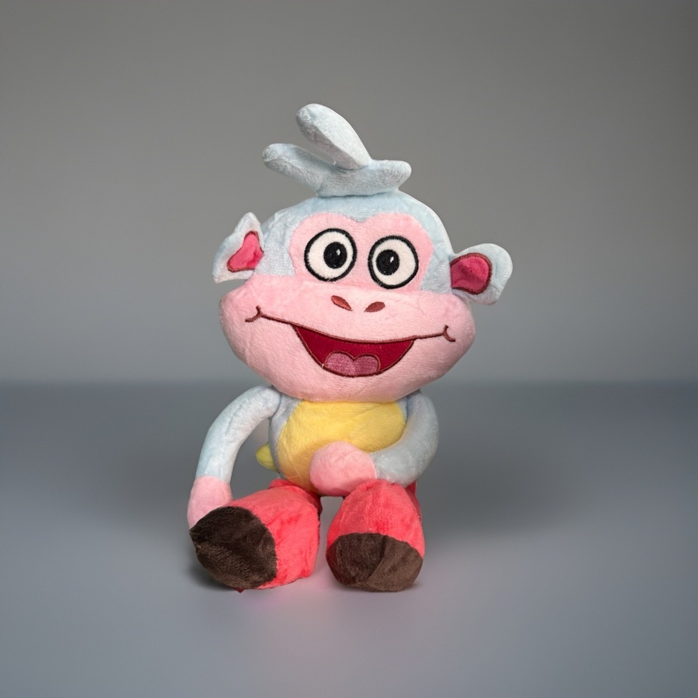 Dora the Explorer Boots the Monkey Plush Toy Blue Pink Vintage Nickelodeon Toy